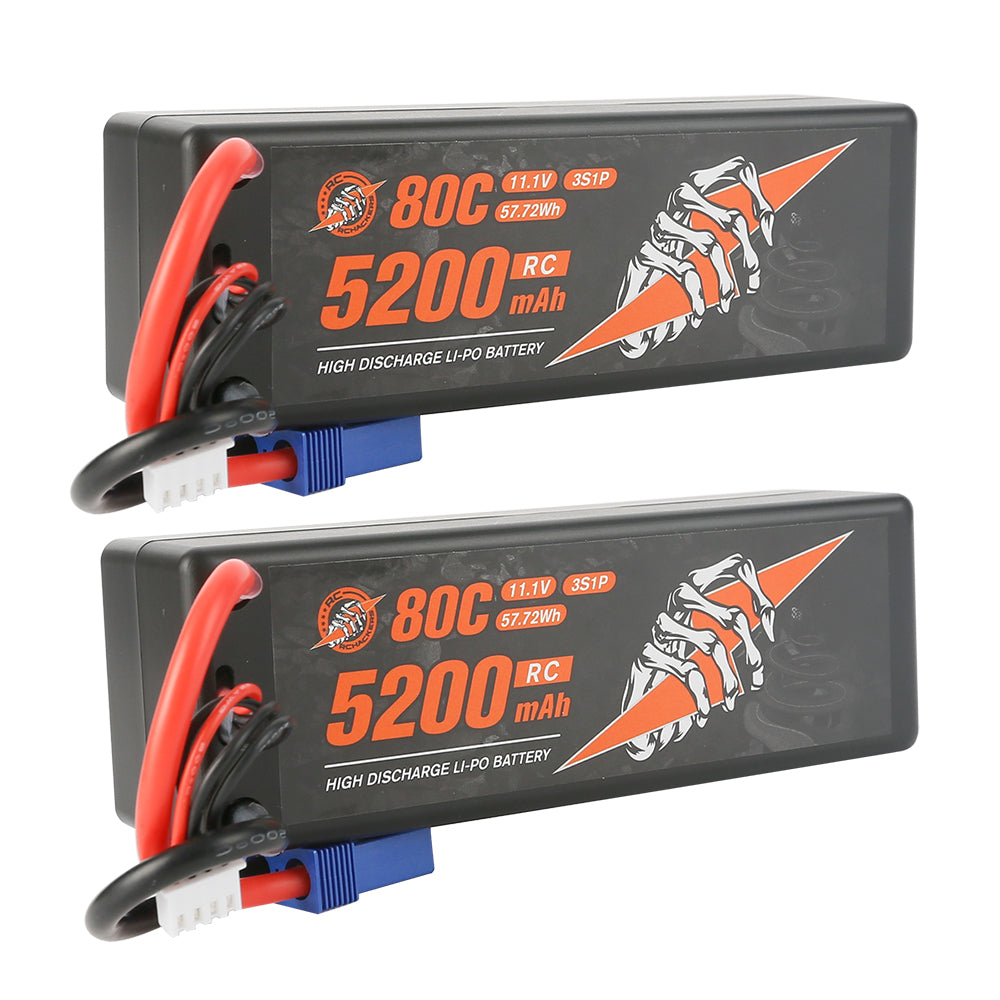 Batteria Lipo 3S 11.1V 5200mAh 50C RC Lipo con spina Dean Style T HOOVO per aereo RC quadcopter elicottero auto, camion, barca, hobby (2 pezzi