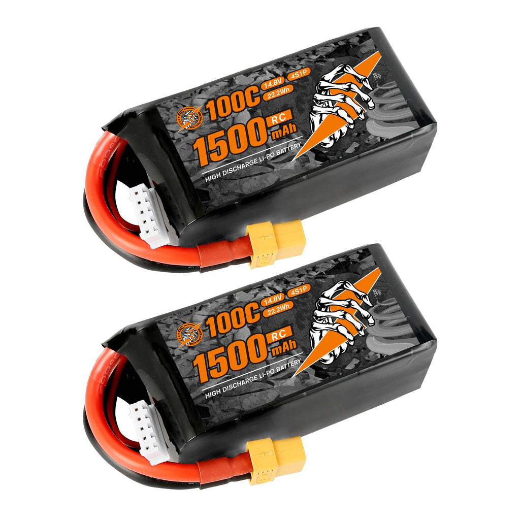 RCHackers 4S 1500mAh 100C 14.8V LiPo Battery with XT60 Plug 2